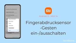 FingerabdrucksensorGesten einschalten oder ausschalten  Xiaomi Android 13  MIUI 14 [upl. by Ordnas]