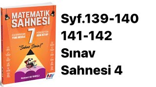 7SINIF MATEMATİK SAHNESİ S139140141142 SINAV SAHNESİ 4 [upl. by Yaluz]