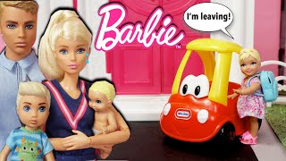 Barbie Baby Doll Runs Away  Barbie amp Ken Family Story [upl. by Aivul]