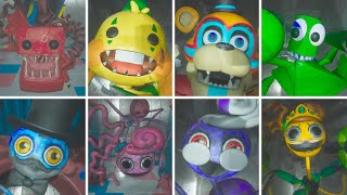 Poppy Playtime Chapter 13  All Bosses Jumpscare  Boxy Boo Bunzo Bunny Freddy Daddy Long Legs [upl. by Procter515]