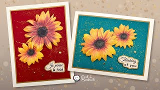 Cards with Sunflowers  tournesols pour cartes de voeux [upl. by Eirised581]