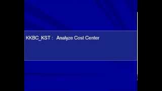 SAP Cost Center Accounting Transaction codes  Tcodes [upl. by Rodmur]