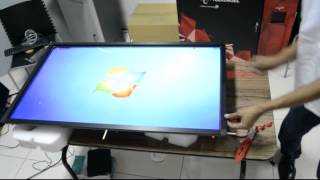 Placing Touchscreen Frame on TV without glass [upl. by Ennaira]