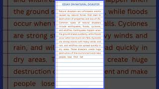 Essay on natural disaster in english [upl. by Hutchinson299]