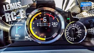 Lexus RC F 477hp  0283 kmh LAUNCH START 60FPS [upl. by Ahseral]