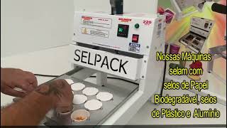 SELADORA SELPACK MODELO SPKBJG PARA POTES OU COPOS COM ALTA PRODUÇÃO [upl. by Annairol]