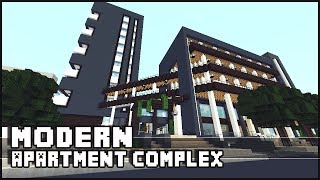 Minecraft  Modern Apartment Complex amp Shops [upl. by Ariek]