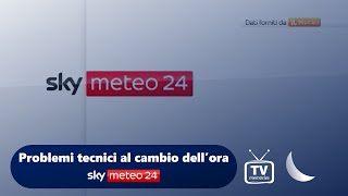 Cosa è successo al cambio dellora su Sky Meteo 24 29 ottobre 2023 [upl. by Iborian]