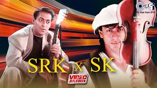 Shah Rukh Khan X Salman Khan  Romantic Songs Of 90s Bollywood  Evergreen Hindi Songs Video Jukebox [upl. by Anaej]