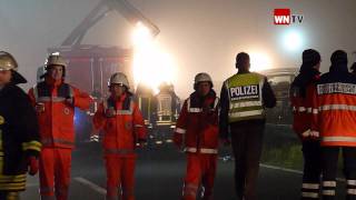 Massenunfall auf der A 31 zwischen Heek und GronauOchtrup [upl. by Rehttam]