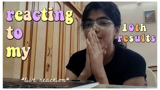 honest REACTION to my Class 10th Board Result😥 Live reaction  Harshvi Jain [upl. by Llevert192]