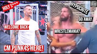 CM PUNK RETURNS TO WWE Seth Rollins Heat amp Drew McIntyre Storms Off Survivor Series WarGames 2023 [upl. by Eatnoled]