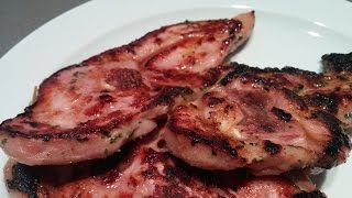 RECETA EN 1 MINUTO Chuletas de pavo al ajillo [upl. by Ardnaek]