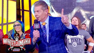 Mr McMahon welcomes WWE Universe to WrestleMania WrestleMania 37 – Night 1 WWE Network Exclusive [upl. by Ynattir]