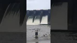 karwar kadra dam water level is almost uptopping 85 water discharge level 4th gate is [upl. by Akemehs]