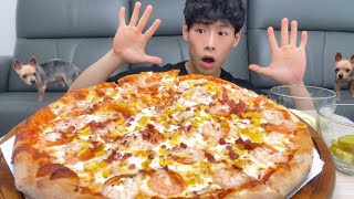 🦐도미노 Sonny슈림프킥 피자🍕 먹방ASMR Mukbang [upl. by Waxman469]