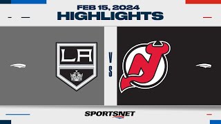 NHL Highlights  Kings vs Devils  February 15 2024 [upl. by Irdua]