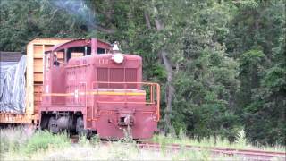 Lehigh Valley SW1  112 Charter trip with Pennsy Railcar Restorations [upl. by Aradnahc]