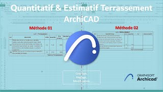 Devis Quantitatif amp Estimatif des Terrassements ArchiCAD [upl. by Liauqram]