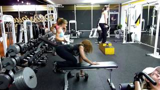 Craig Tinnelle putting the ladies  Physiques Gym through a High Intensity circuit cont [upl. by Eiramasil]