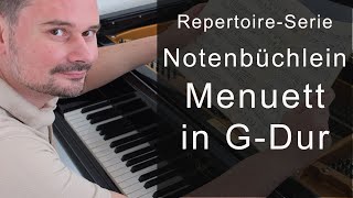 Menuett in GDur Notenbüchlein der Anna Magdalena Bach RepertoireSerie von Torsten Eil [upl. by Etteiluj]