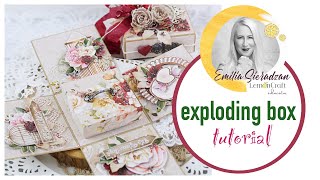 Birthday Exploding Box Tutorial  How to decorate explosion box [upl. by Kcirdehs]