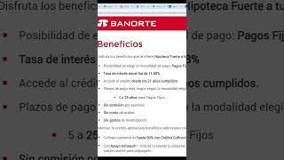 Crédito Hipoteca Fuerte de BANORTE short [upl. by Elleraj]