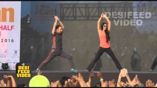 Ki amp Ka Promotion  Arjun Kapoor Kareena Kapoor at Women Marathon  Couple dance [upl. by Borroff]