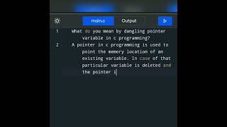 What is dangling pointer variable in c language [upl. by Enidanreb]