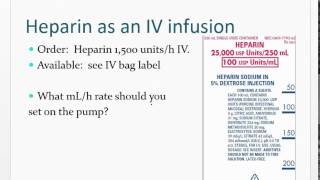 Heparin Calculations [upl. by Andris]