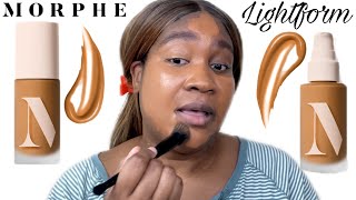 TRYING OUT THE NEW MORPHE LIGHTFORM EXTENDED HYDRATION FOUNDATION [upl. by Nanreik]