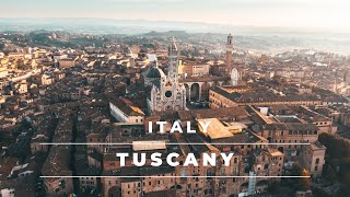 Tuscany Italy in 4k 🇮🇹  Drone tour of the beautiful hills and towns of Tuscany [upl. by Aicemaj]