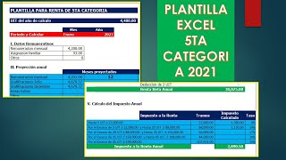 ¿Cómo calcular la Renta de 5ta Categoría en ExcelPlantilla Gratis [upl. by Euqinaj140]