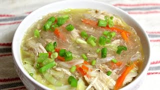 How To Cook Chicken Sotanghon Soup Filipino Recipe [upl. by Debora833]