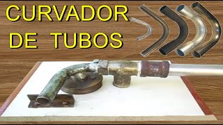 COMO FAZER UMA CALANDRA MANUAL DOBRADEIRA DE TUBOS CASEIRO CALANDRA TUBOS PORTÁTIL CURVADOR DE TUBO [upl. by Otho191]