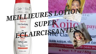 les MEILLIEURES LOTIONS SUPER ECLAIRCISSANTES blanchissantes SANS PROBLEME zero hydroquinone [upl. by Campball]