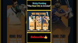 Ricky Ponting  quot The Real OG in Cricket quot  factsmaavalite [upl. by Leipzig]