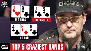 TOP 5 CRAZIEST Poker Hands in 2024 WSOP Day 1 [upl. by Noswal]