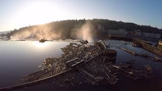 Willamette Falls  Oregon City Oregon  Drone Flyover [upl. by Navillus587]