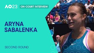 Aryna Sabalenka OnCourt Interview  Australian Open 2023 Second Round [upl. by Aliuqaj]