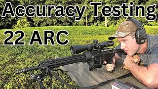 22 ARC Shooting 62g ELDVT 75 ELD 88g ELD Hornady Factory Ammo Accuracy Testing Gas Gun 18quot BA BBL [upl. by Rehpotsrhc]