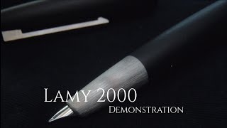 Lamy 2000  A Silent Demonstration w Noodlers Turquoise [upl. by Litman]