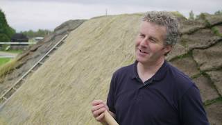 Thatching with Marram Grass Traditional Skills in Scotland [upl. by Ahsikrats]