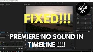 NO SOUND In Premiere CC 2018  Fixed QUICKLY  Thanks GOD  premiere not importing audio [upl. by Neehahs63]