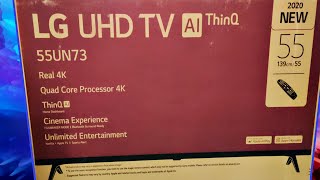 LG 55UN73 Unboxing  4K UHD LG UN 7300 Unboxing amp Installation  LG 55 Inch Smart TV  LG 2020 4K TV [upl. by Assillam595]