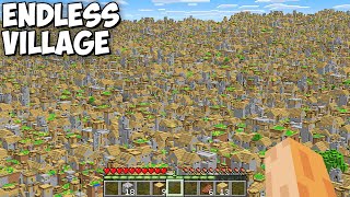 I found this Secret ENDLESS INFINITE Village in My Minecraft World  New Boundless Village [upl. by Nennarb774]