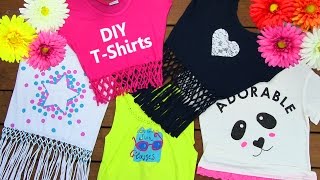 DIY Clothes DIY 5 TShirt Crafts TShirt Cutting Ideas and Projects with 5 Outfits [upl. by Aramal199]