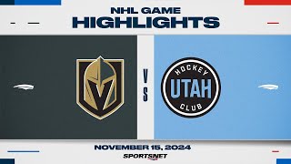 NHL Highlights  Golden Knights vs Utah HC  November 15 2024 [upl. by Eileek]