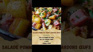 Salade Pomme de Terre Lardons Œufs 😋 retrouve la recette en commentaire [upl. by Barbara-Anne]