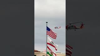 Coast guard helicopter landing Bay Area United States coastguard helicopter usa helicopter fyp [upl. by Ibloc]